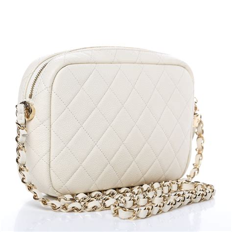 chanel flat quilted camera bag